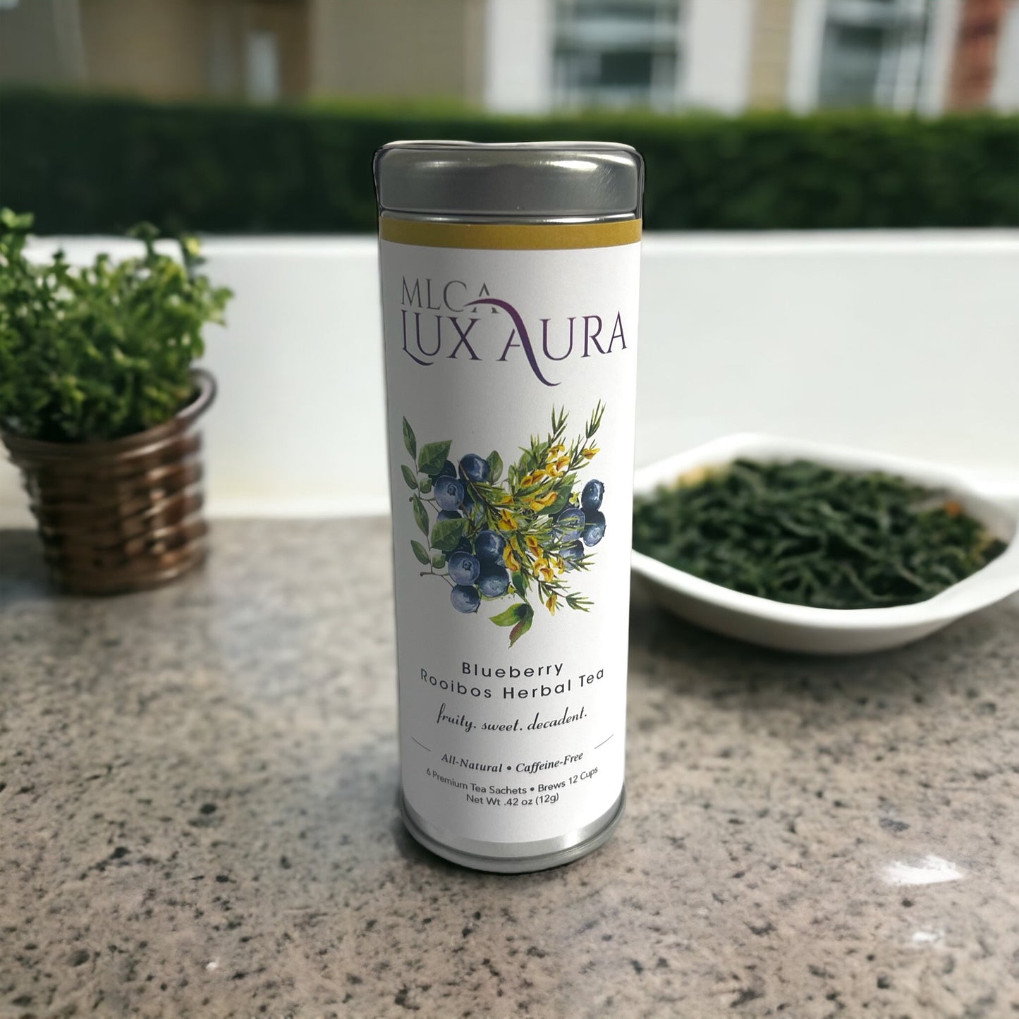 Blueberry Rooibus Herbal Tea (Caffeine Free)